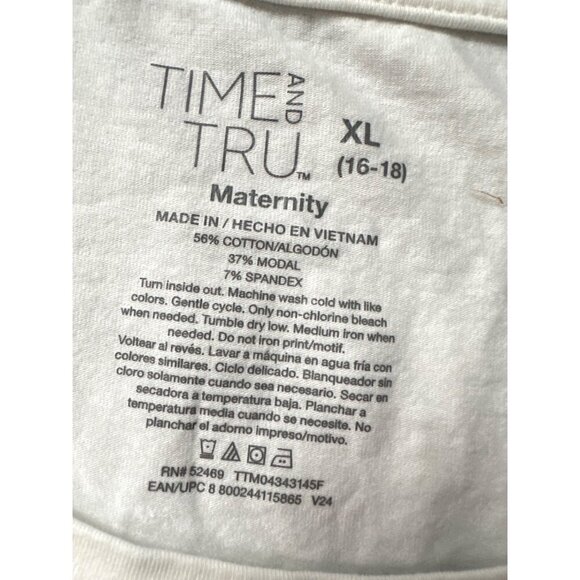 In My Pregnant Era Graphic Maternity T-Shirt XL By Time And Tru Cotton Blend - Picture 5 of 5